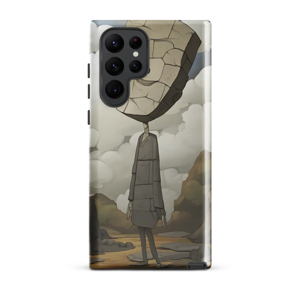 Whimsical Stone Figure in a Rocky Landscape | Phone Case |  S22 Ultra | Tough Case | Glossy