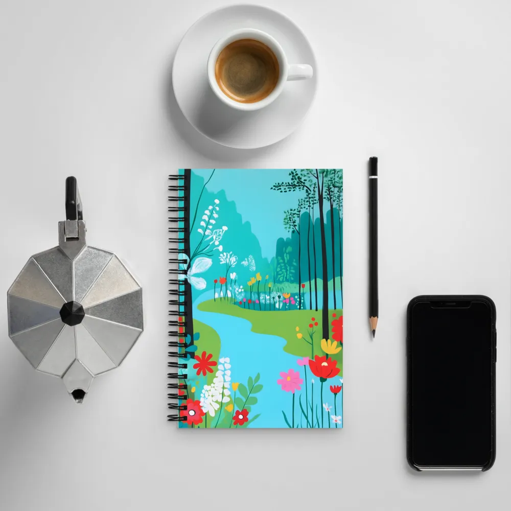 Whispers of Spring: A Colorful Retreat | Spiral Notebook