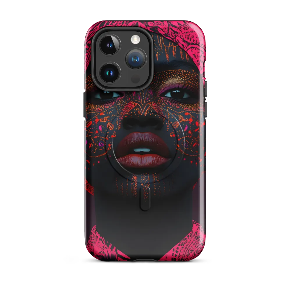 Neon Adornments: A Portrait of Cultural Expression
