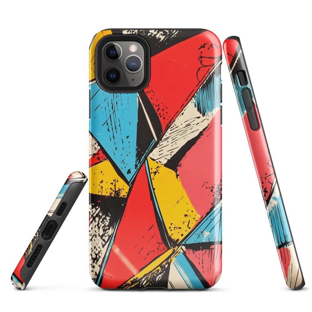 Dancing Triangles in Technicolor | Phone Case |  11 Pro Max | Tough Case | Glossy