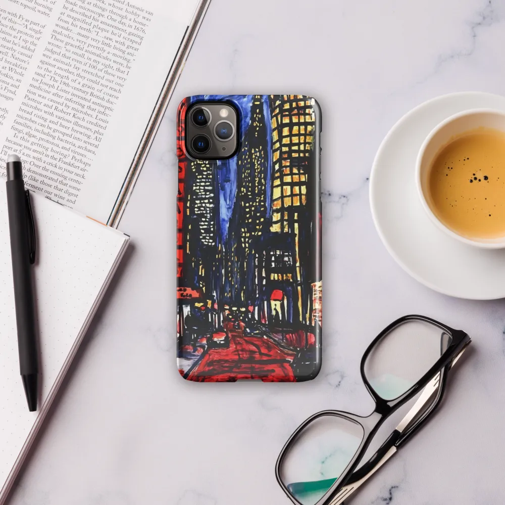 Urban Nightscape: A Journey Through Neon Lights | Phone Case |  11 Pro Max | Snap Case | Glossy