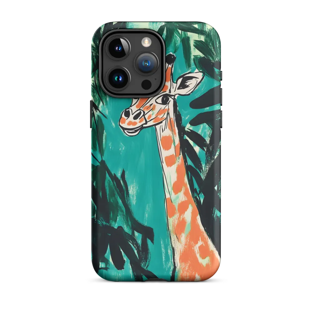 Curious Giraffe in Lush Greenery | Phone Case |  15 Pro Max | Tough Case | Matte