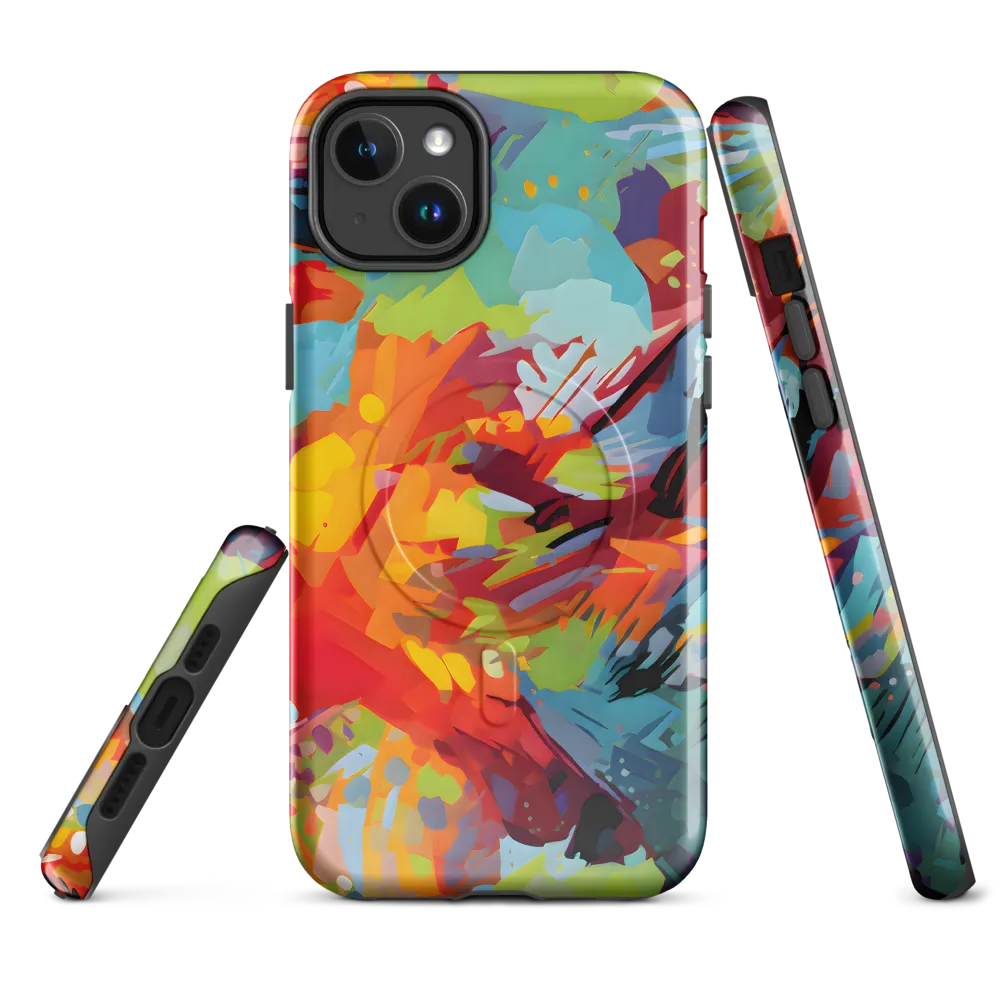 Colorful Lizard: An Abstract Adventure | Phone Case |  14 Plus | MagSafe® Tough Case | Glossy