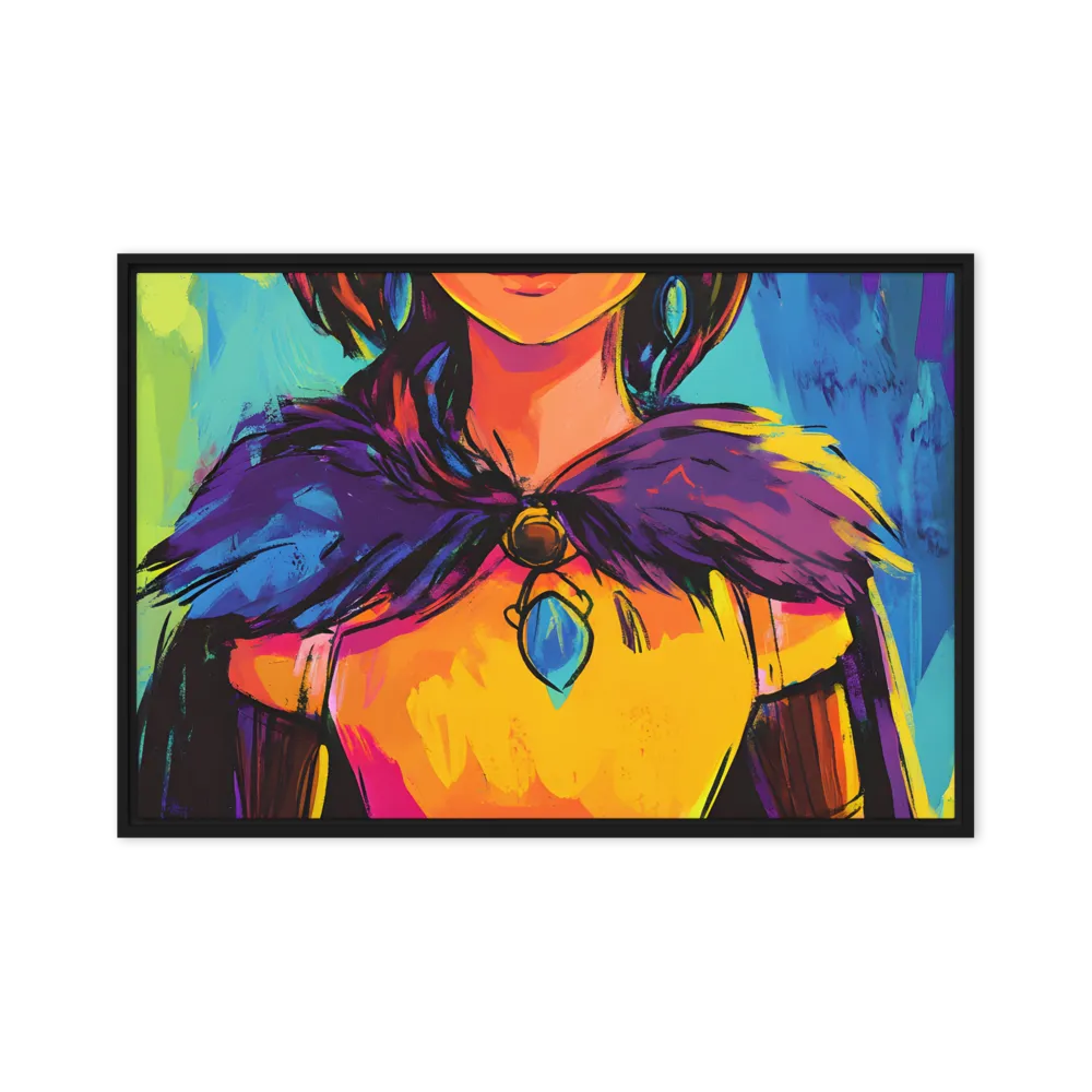 Guardian of Colors | Canvas with Black Frame | 20″×30″