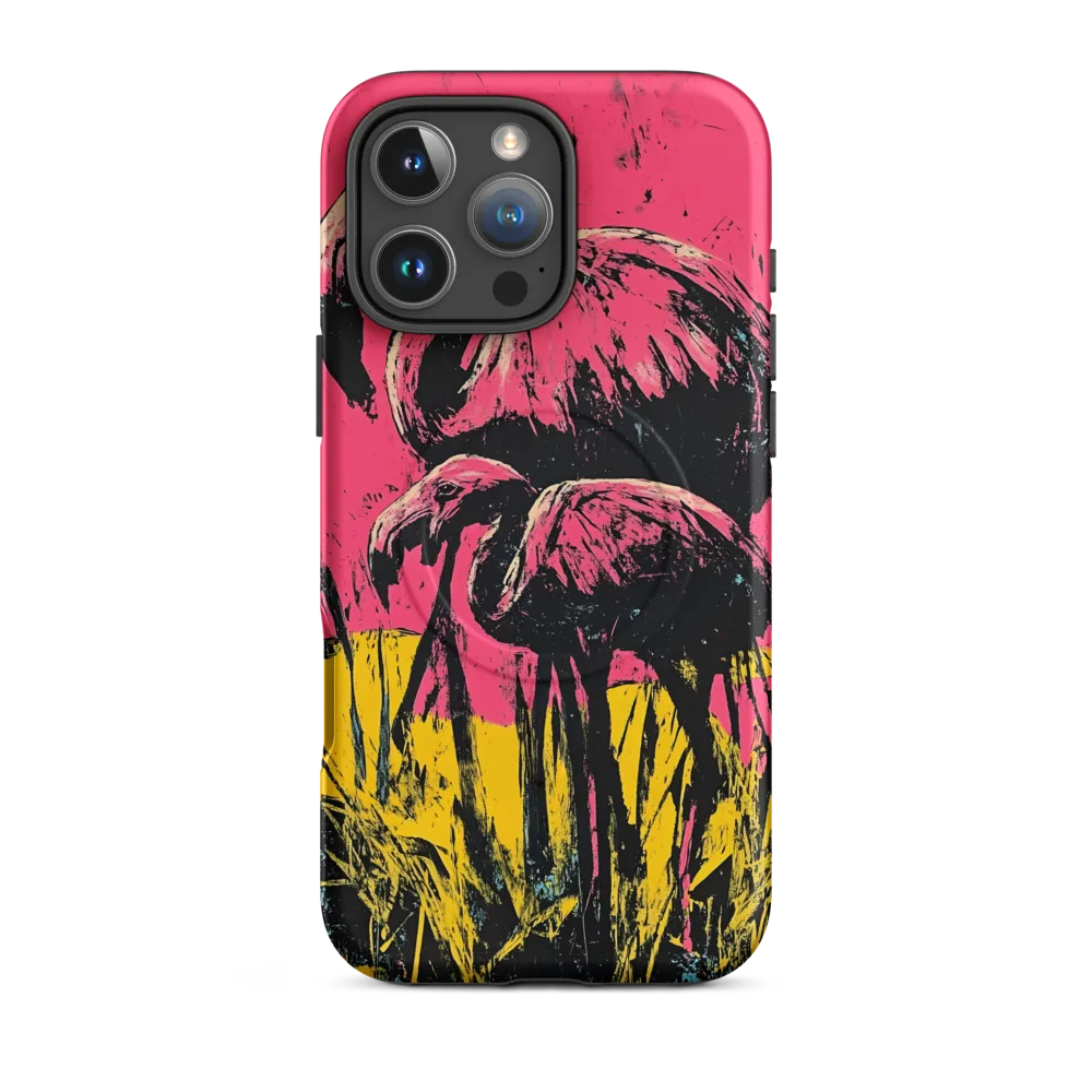 Flamingo Duet: A Pop Art Expression