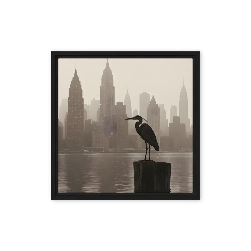 Harbor Heron 
 Canvas with Black Frame