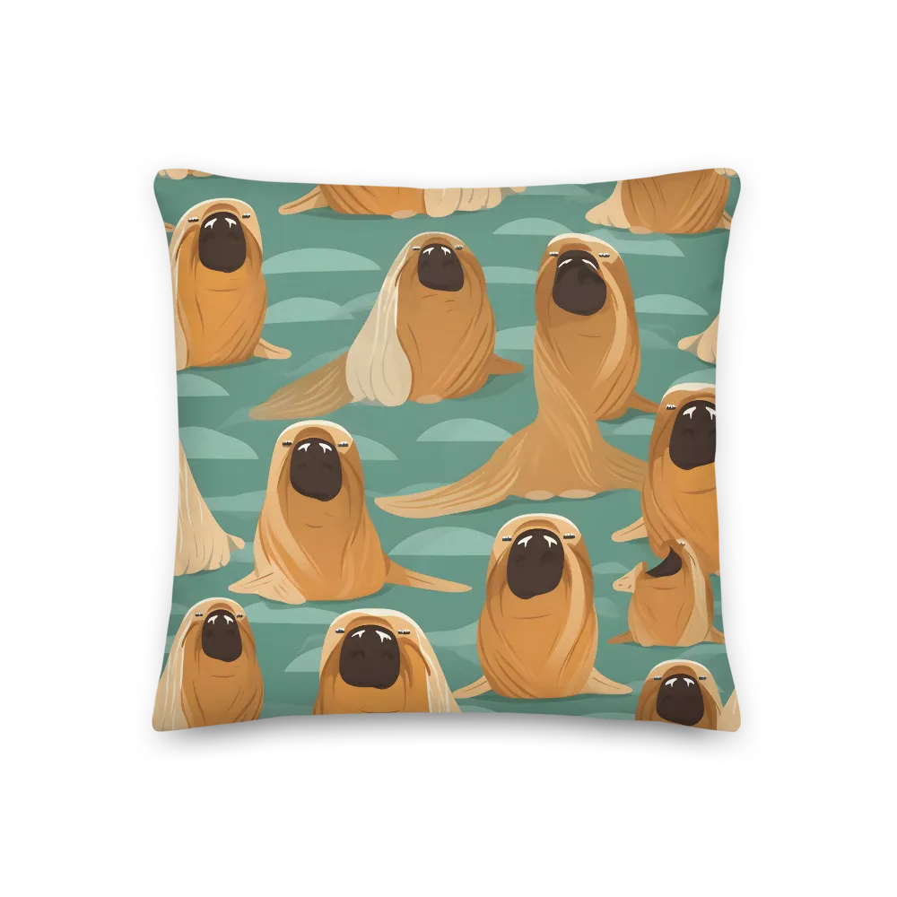 Whimsical Walrus Wonderland | Pillow | 18″×18″