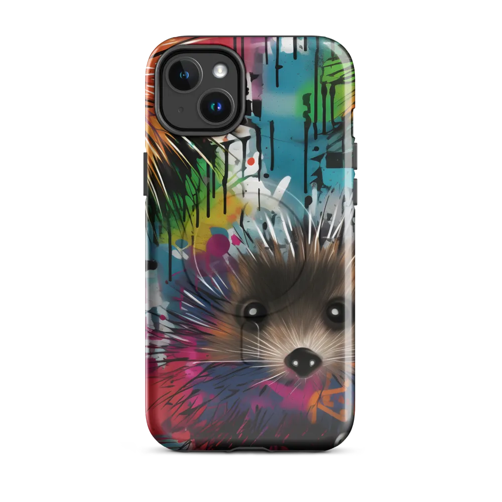 Whimsical Hedgehogs in a Kaleidoscopic Wonderland | Phone Case |  14 Plus | MagSafe® Tough Case | Glossy