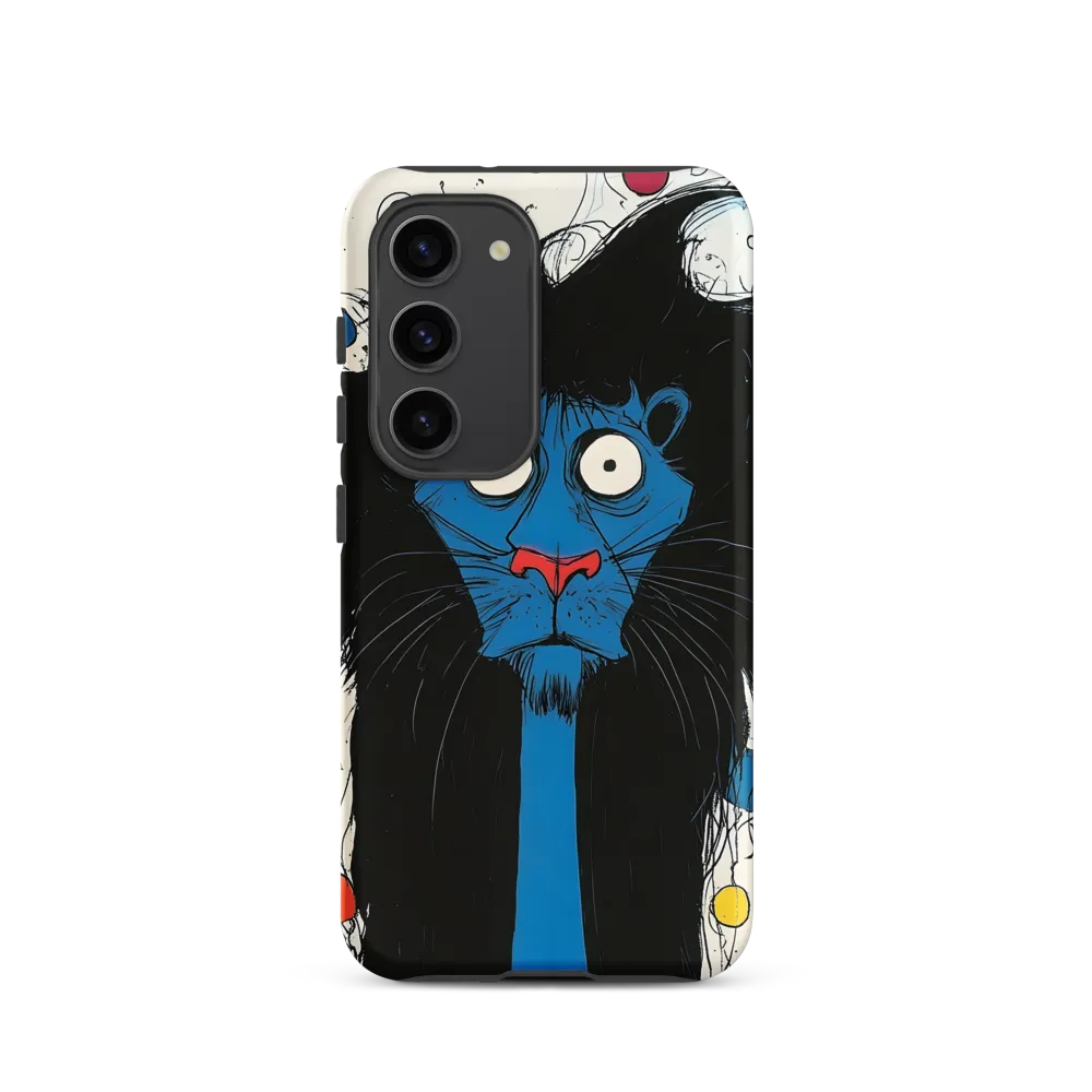 Whimsical Blue Lion