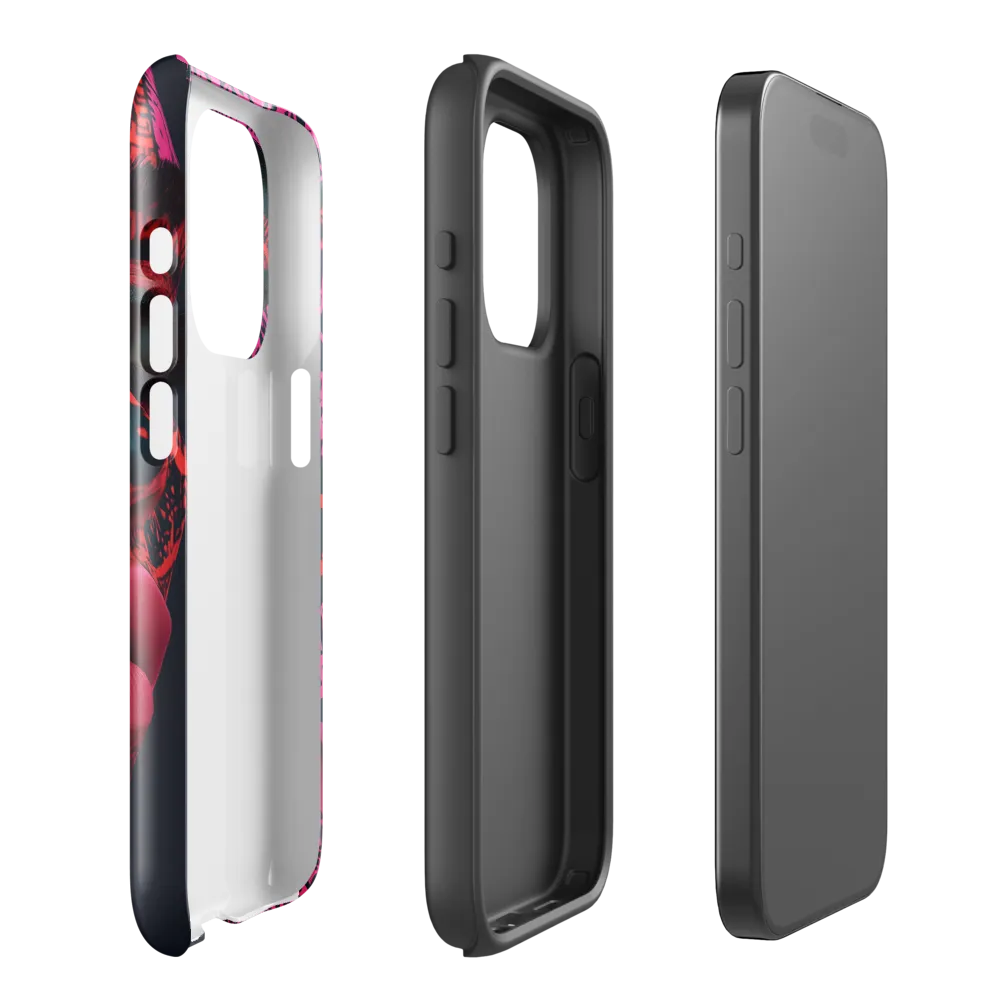 Neon Visage: A Bold Expression of Contemporary Art | Phone Case |  15 Pro | Tough Case | Glossy