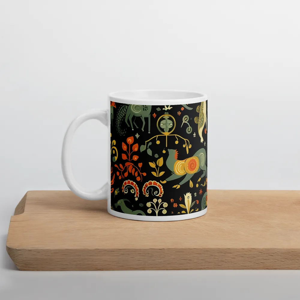 Whimsical Forest: A Folk Art Journey | Mugs | Multiple Sizes & Colors