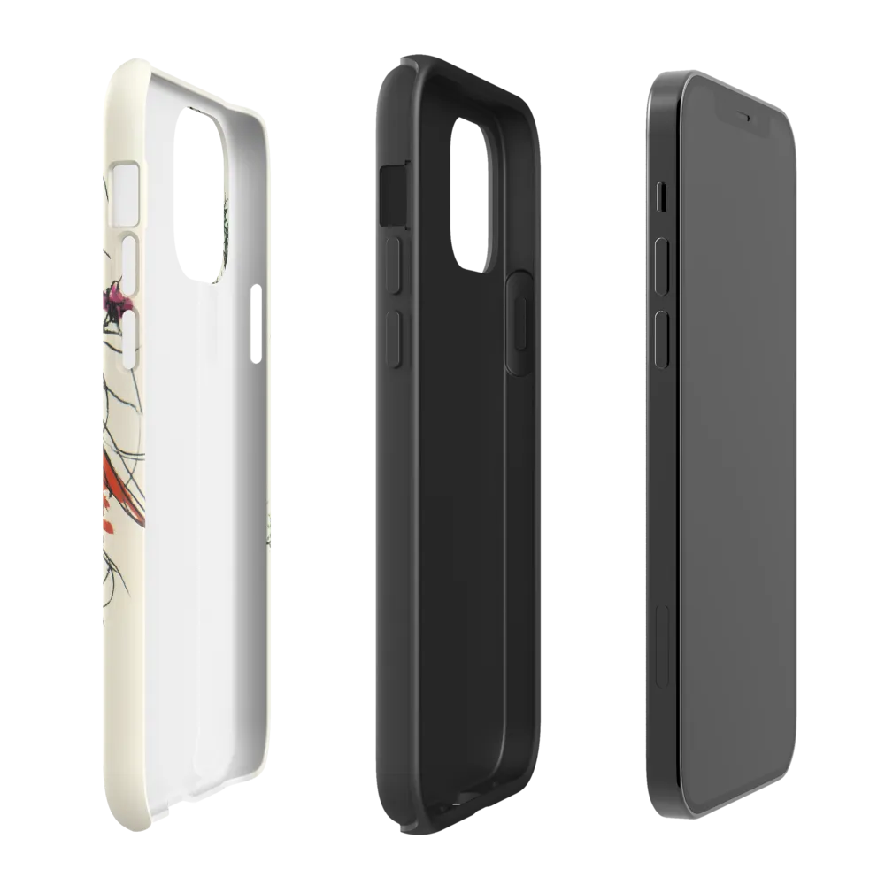 Whimsical Floral Portrait | Phone Case |  12 | Tough Case | Matte