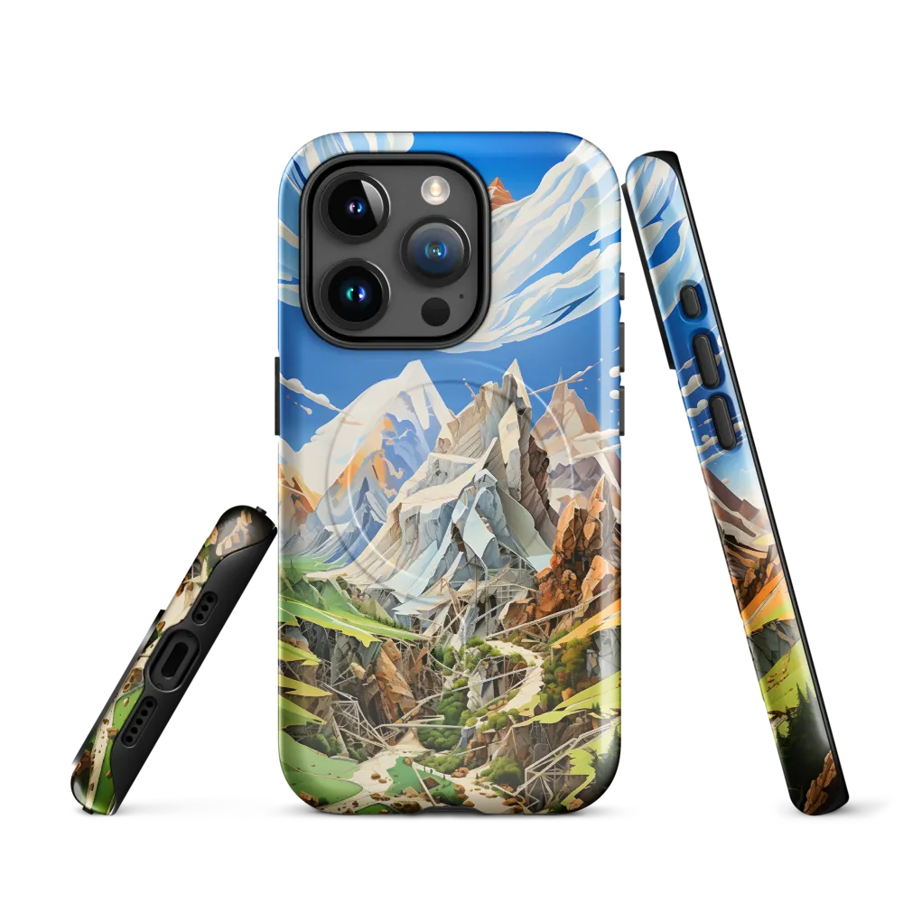 Geometric Symphony of Nature | Phone Case |  15 Pro | MagSafe® Tough Case | Glossy