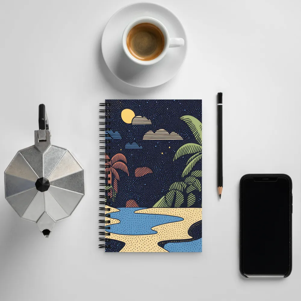 Whimsical Nightscape | Spiral Notebook