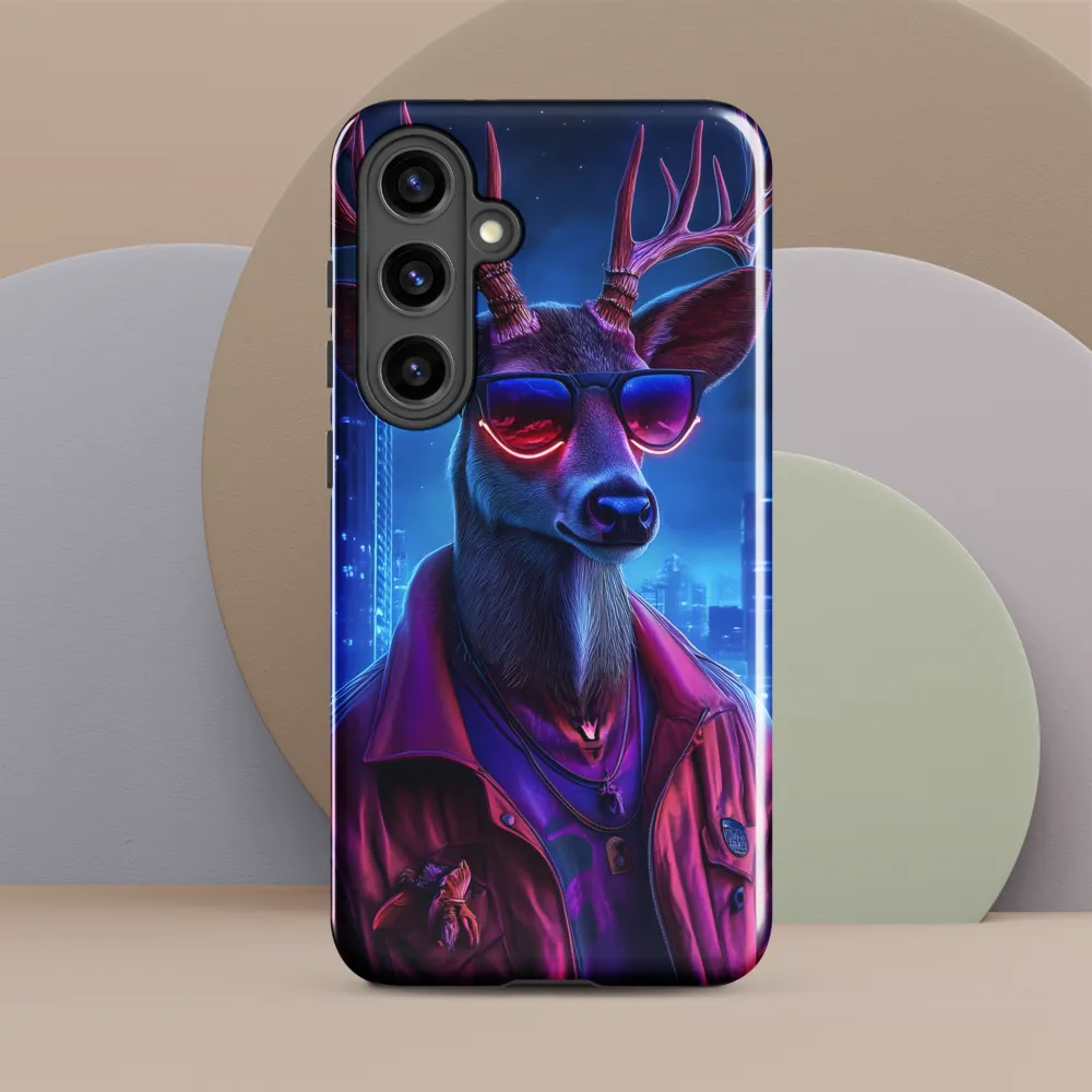 Urban Serenade: The Cool Deer | Phone Case |  S24 Plus | Tough Case | Glossy