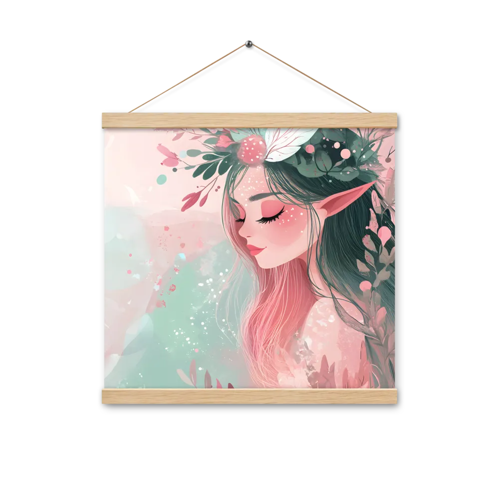 Whispers of Nature | Poster With Oak Wood Hanger | 16″×16″
