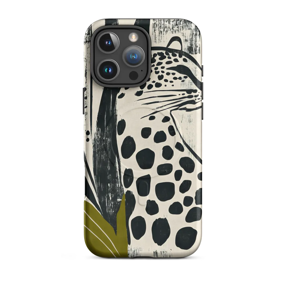 Leopard in Silhouette: A Modern Appeal | Phone Case |  16 Pro Max | MagSafe® Tough Case | Matte