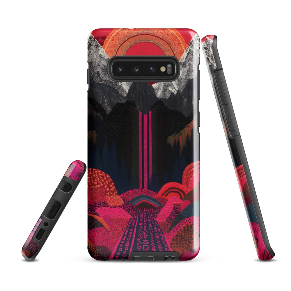 Ethereal Cascade: A Surreal Landscape | Phone Case |  S10 Plus | Tough Case | Glossy