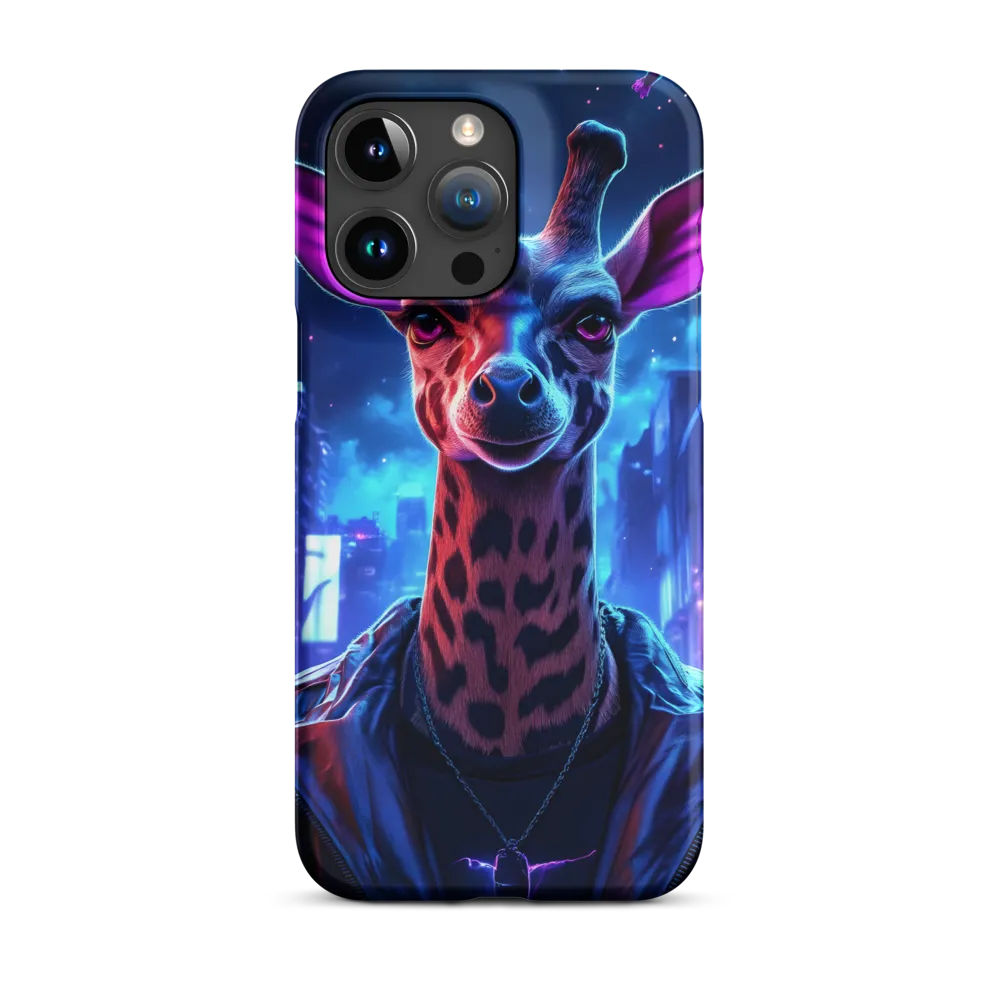 Urban Giraffe: A Neon Fantasy | Phone Case |  15 Pro Max | Snap Case | Matte