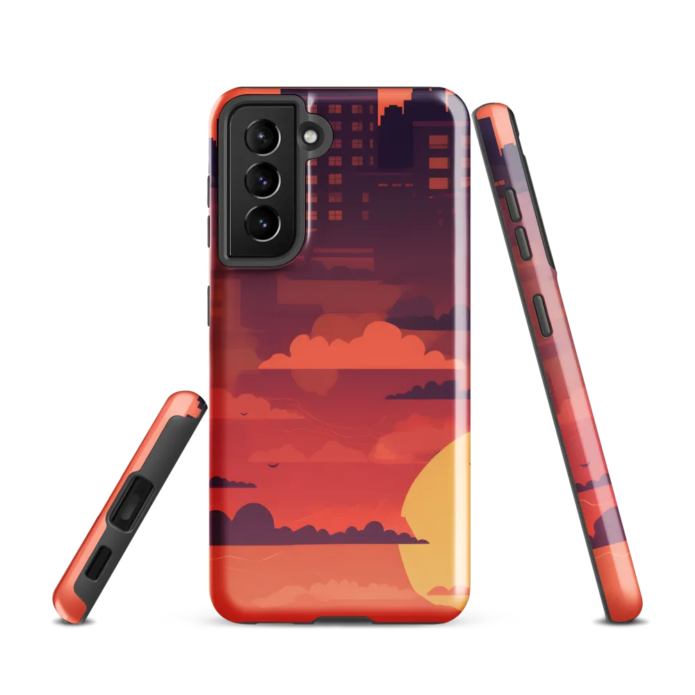 Urban Dusk: A Symphony of Cityscapes | Phone Case |  S21 | Tough Case | Glossy
