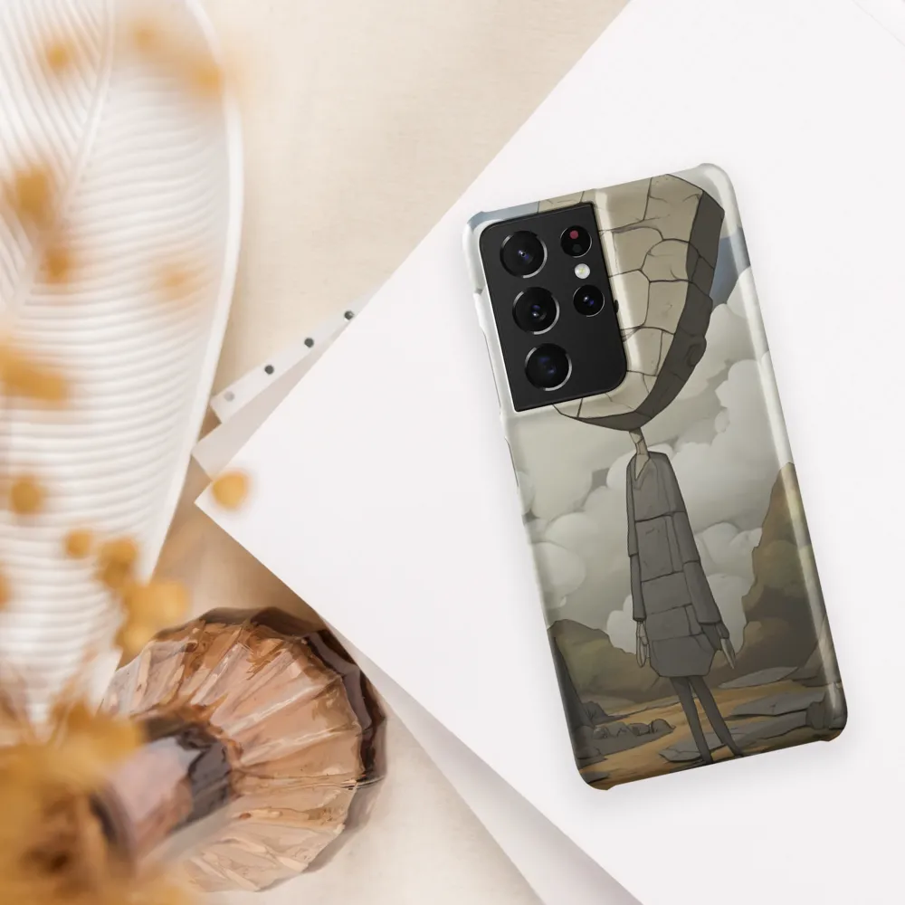Whimsical Stone Figure in a Rocky Landscape | Phone Case |  S21 Ultra | Snap Case | Matte