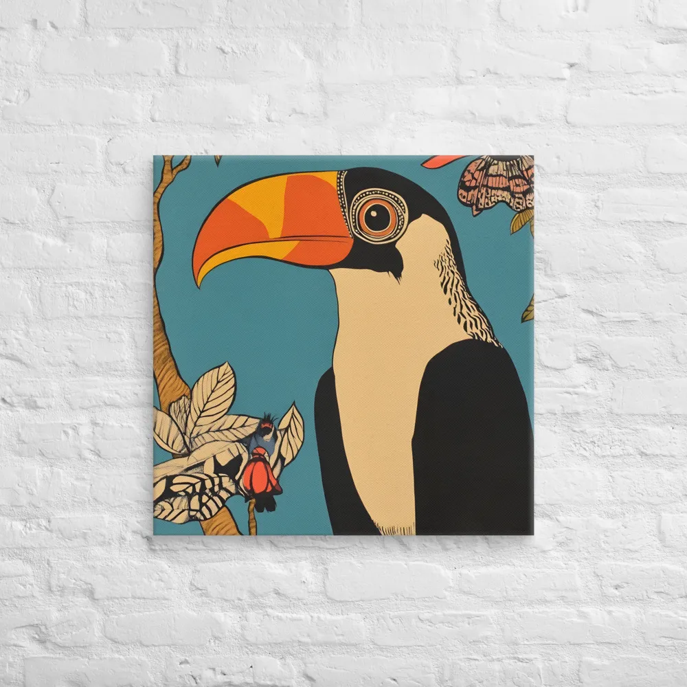 Tropical Majesty: The Toucan at Rest | Canvas | 26″×26″