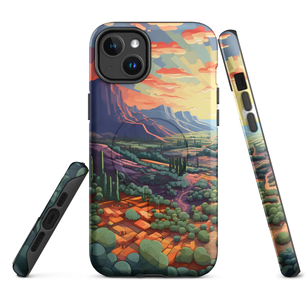 Desert Serenity at Dusk | Phone Case |  14 Plus | MagSafe® Tough Case | Matte