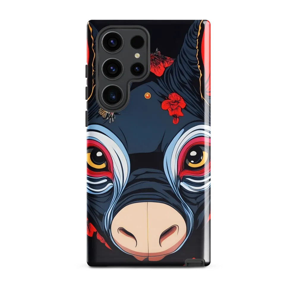 Mystical Bull with Floral Motifs