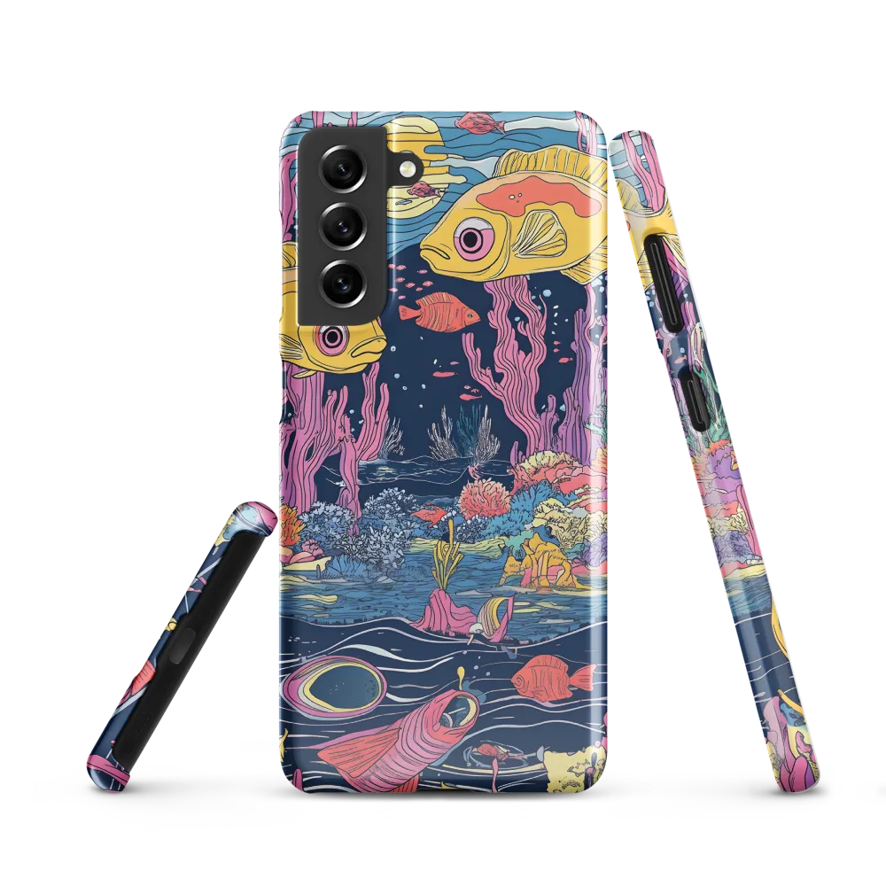 Underwater Dreamscape: A Playful Encounter | Phone Case |  S21 | Snap Case | Glossy