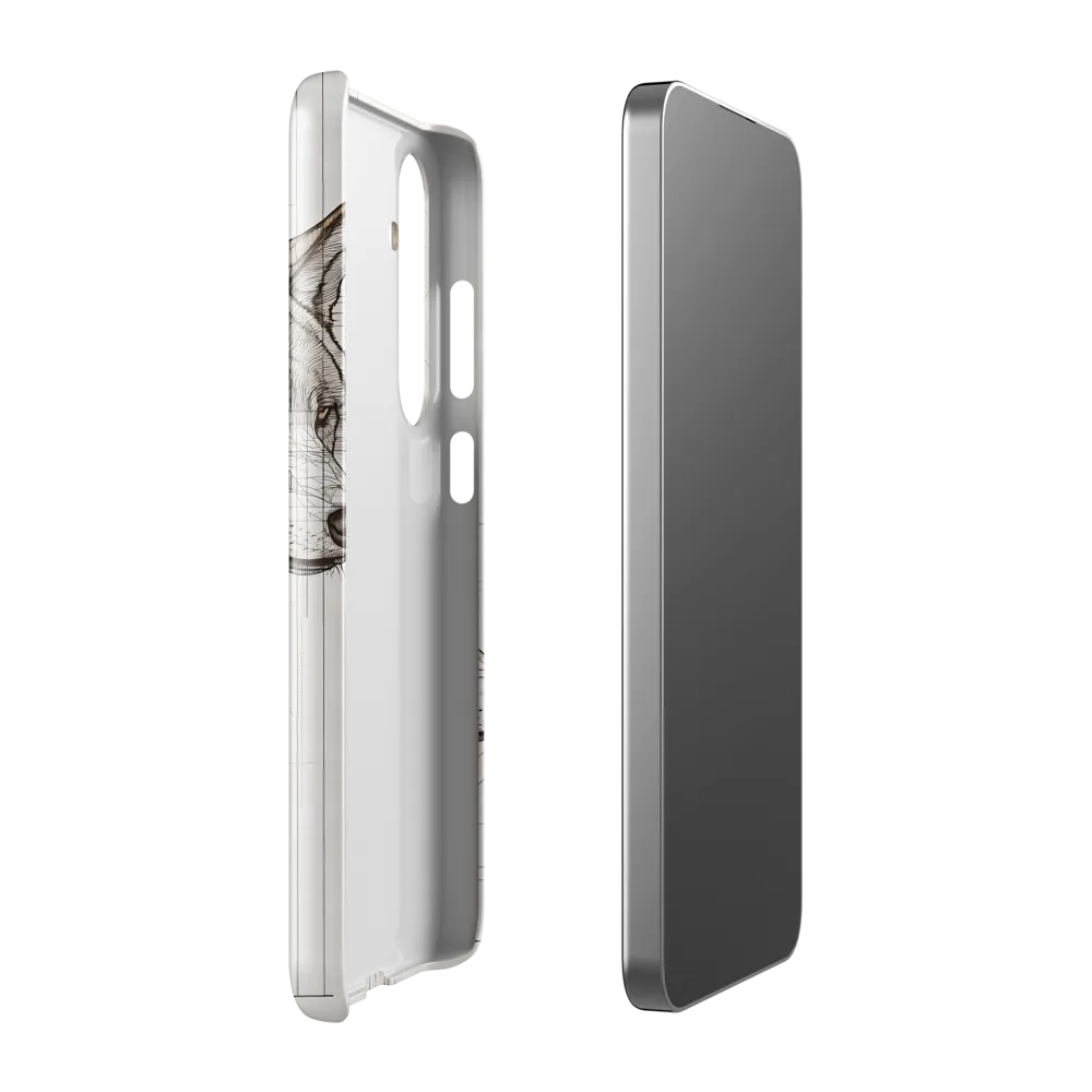 Geometric Harmony: The Essence of Wolves | Phone Case |  S24 Plus | Snap Case | Glossy