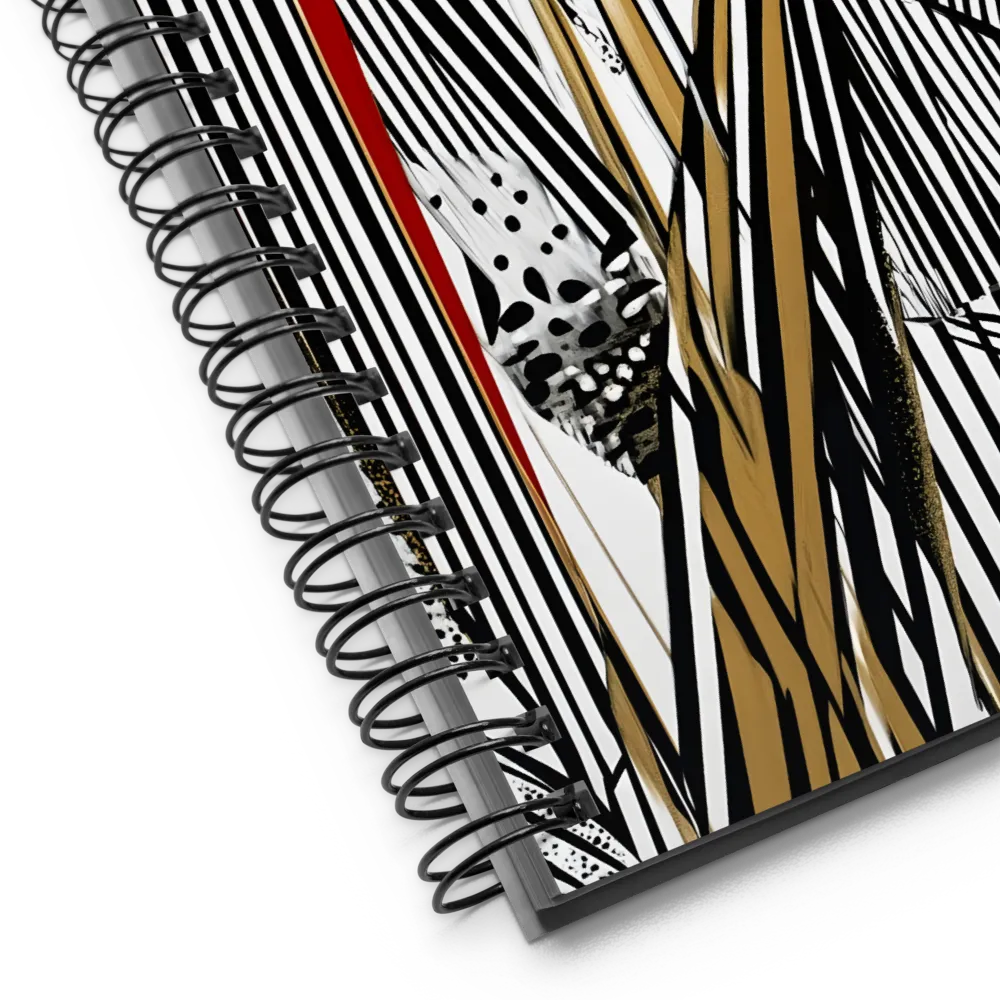 Dynamic Stripes: An Abstract Journey | Spiral Notebook