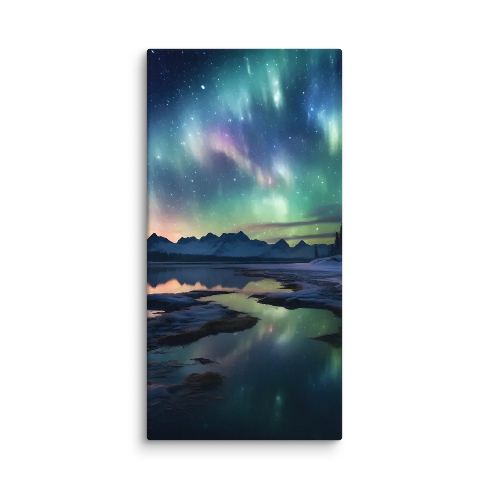 Ethereal Aurora: A Night Under the Stars | Canvas | 20″×40″