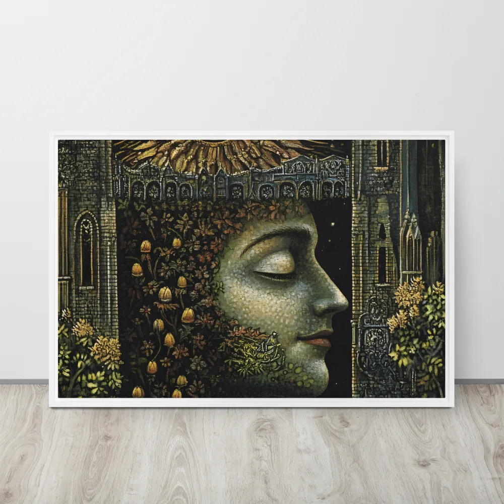 Nature’s Embrace: The Infinite Connection | Canvas with White Frame | 24″×36″