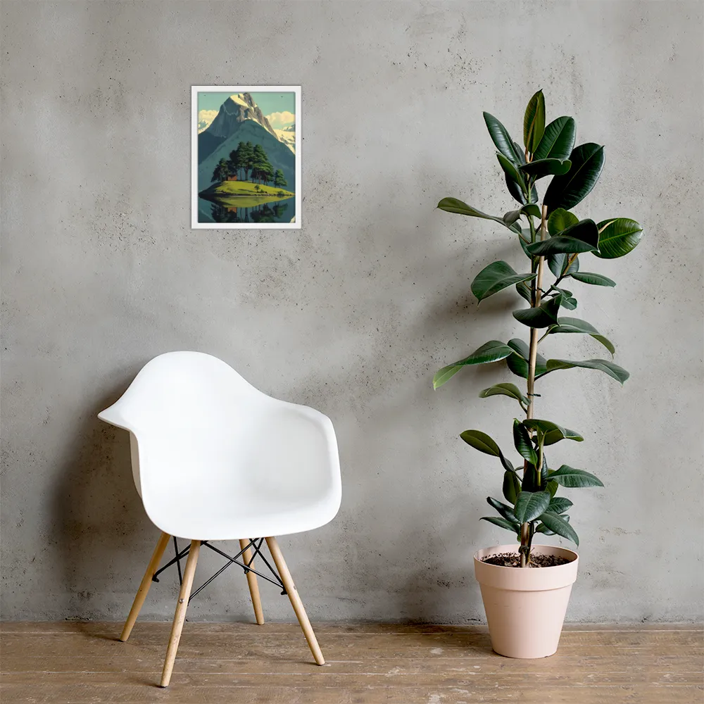 Whispers of Tranquility | Poster with White Frame | 12″×16″