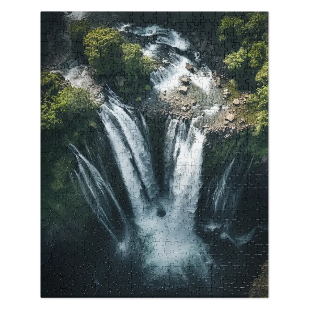 Nature's Power: The Cascading Waterfall | Jigsaw Puzzle | 520 pieces