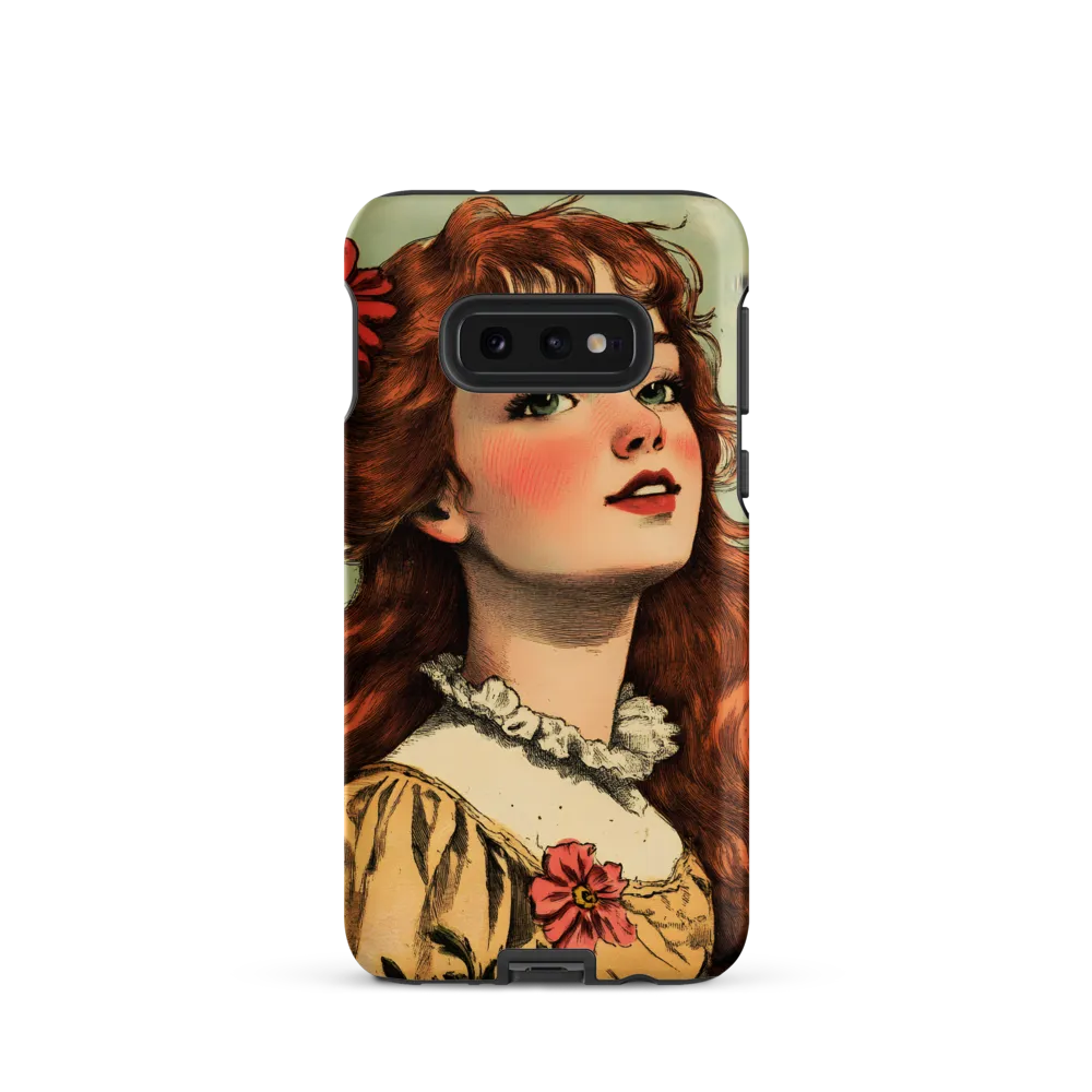 Whimsical Portrait of a Flower-Adorned Girl