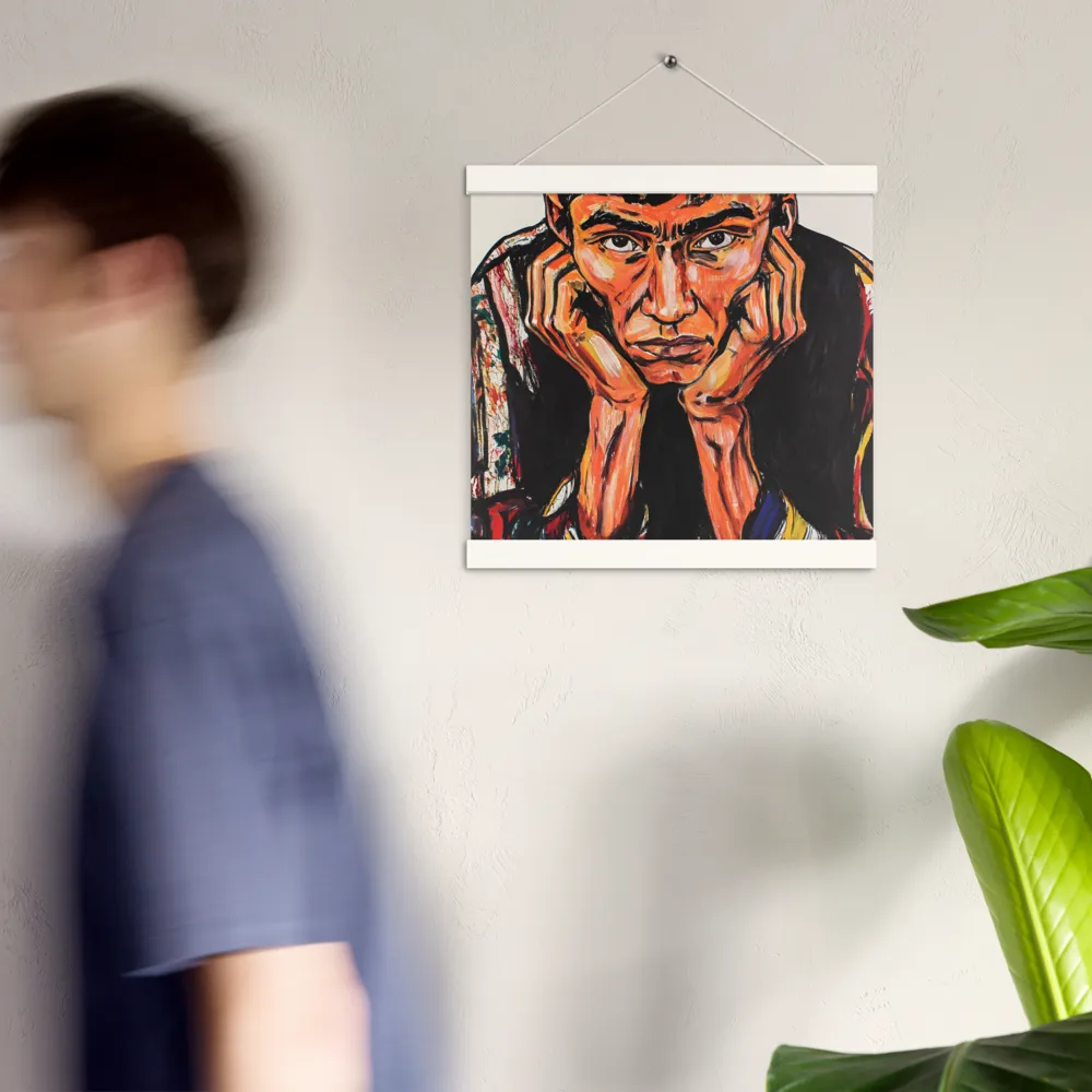 Contemplative Intensity: An Expressionist Portrait
