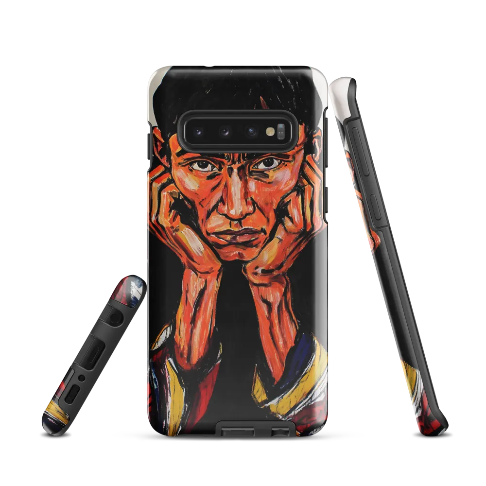Contemplative Intensity: An Expressionist Portrait
