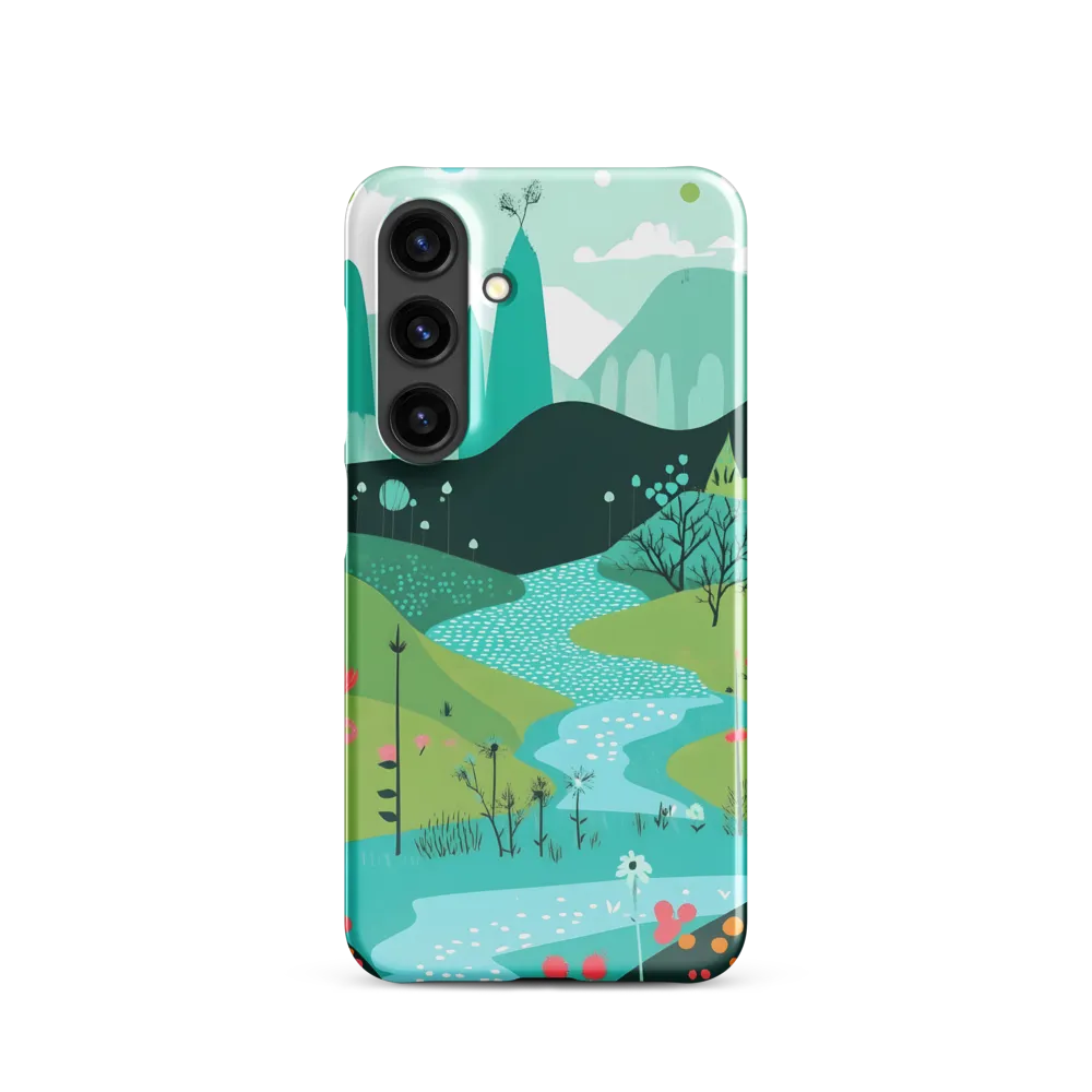 Whimsical River in a Lush Landscape