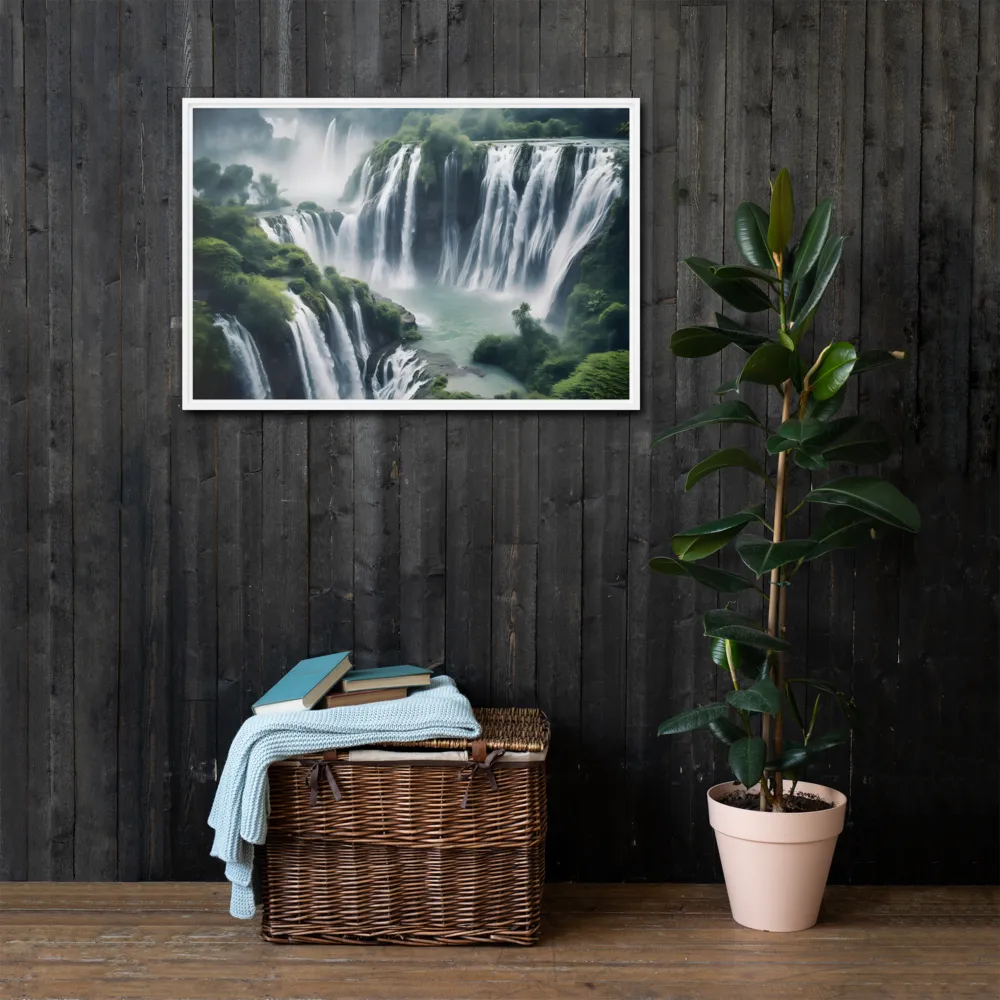 Whispers of the Cascades | Canvas with White Frame | 24″×36″