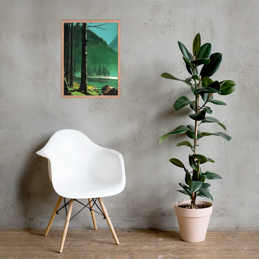 Reflections of Tranquility | Poster with Red oak Frame | 18″×24″
