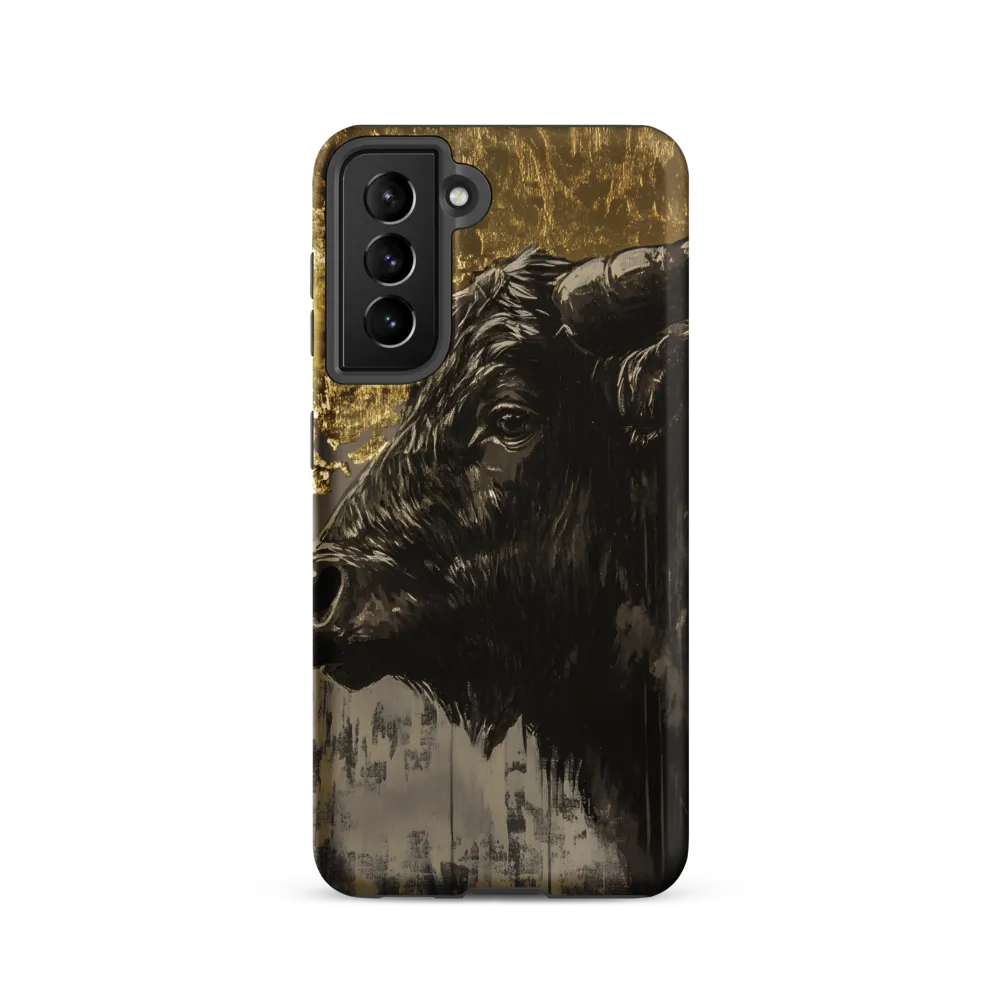Majestic Bull Against the Golden Horizon