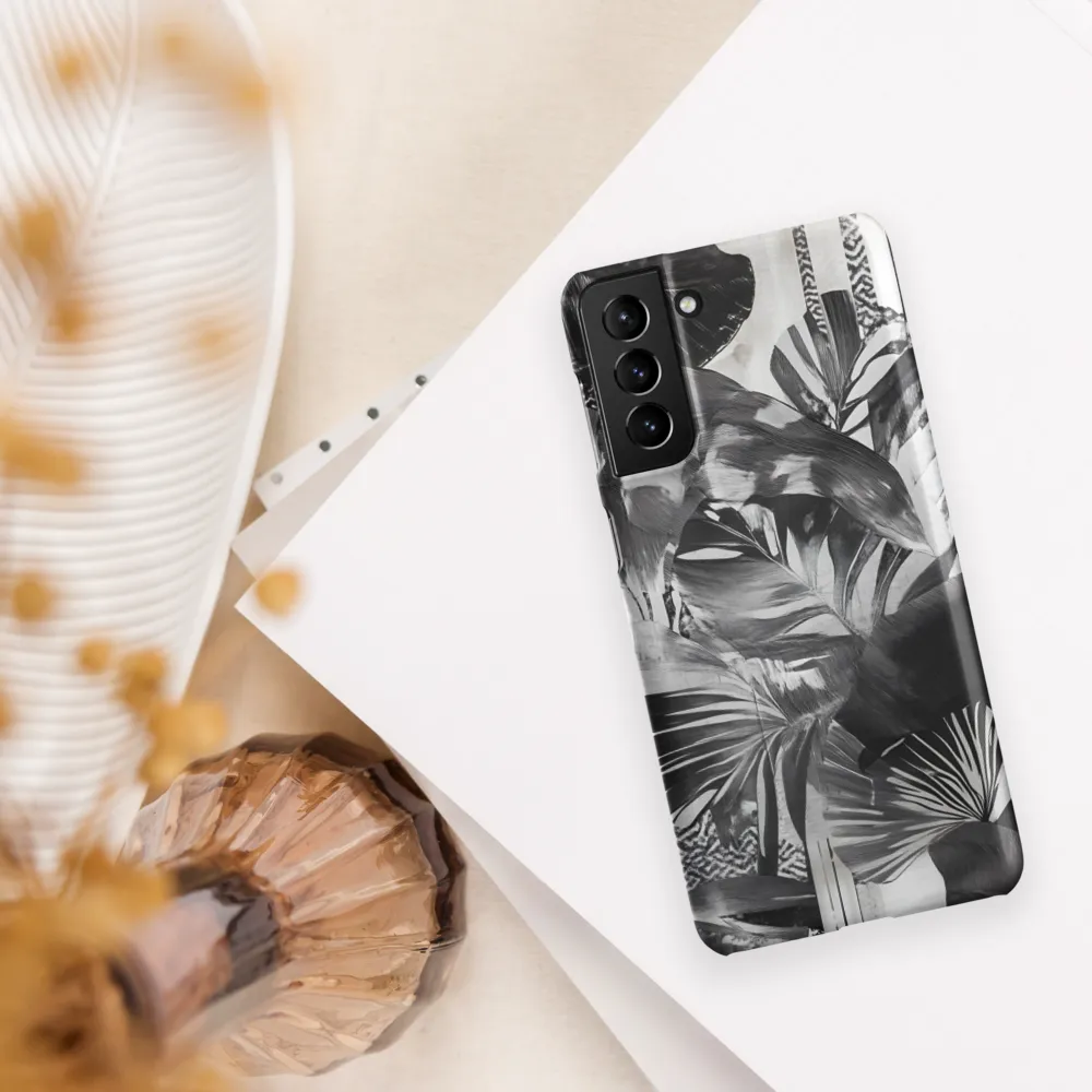 Monochrome Serenity in Tropical Foliage
