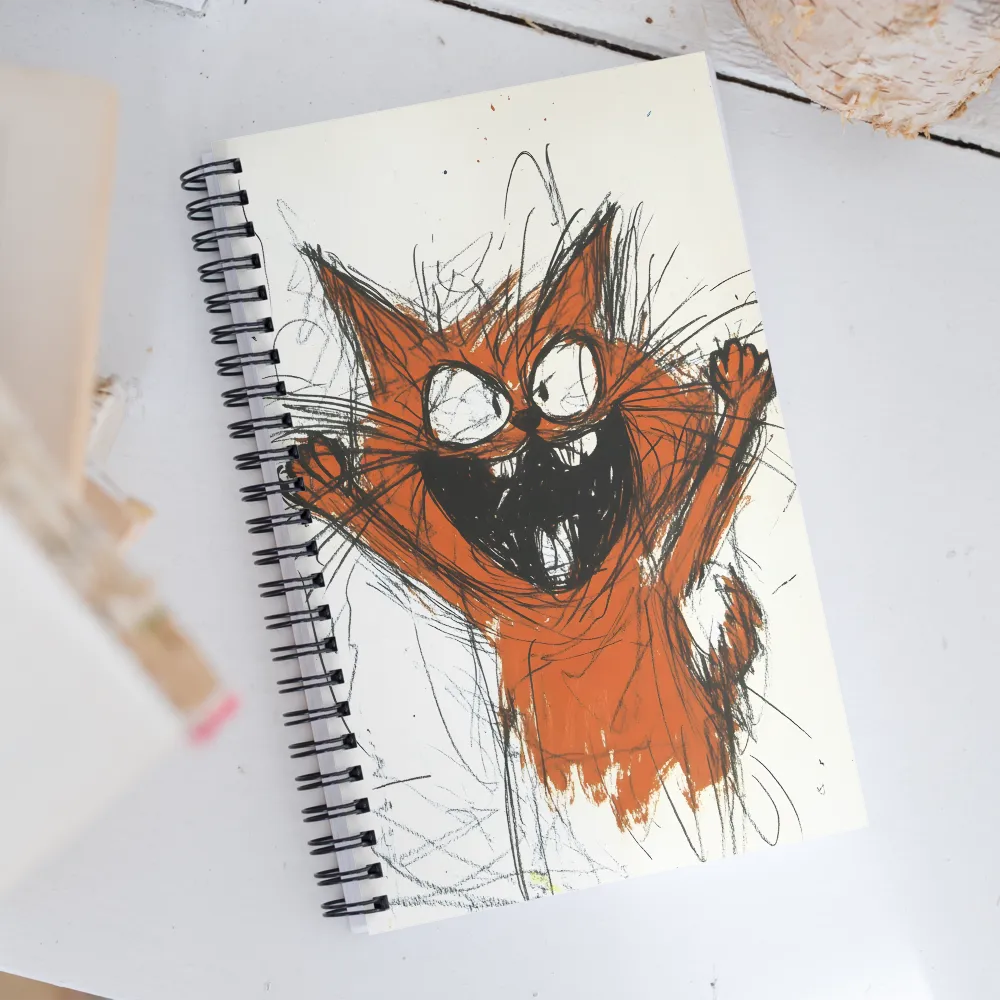 Joyful Cat Creation | Spiral Notebook