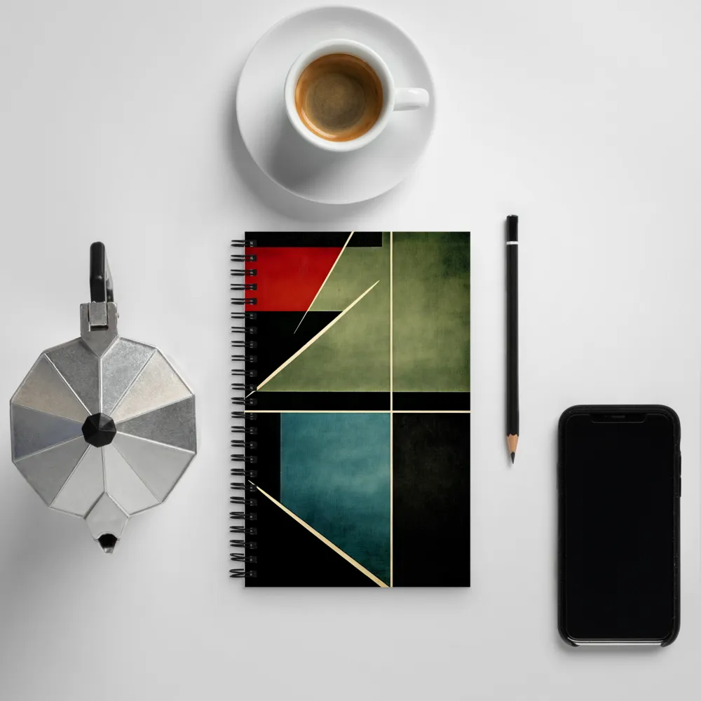 Geometric Harmony: A Modern Abstract | Spiral Notebook