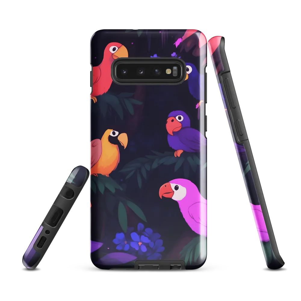 Tropical Parrot Playground | Phone Case |  S10 Plus | Tough Case | Glossy