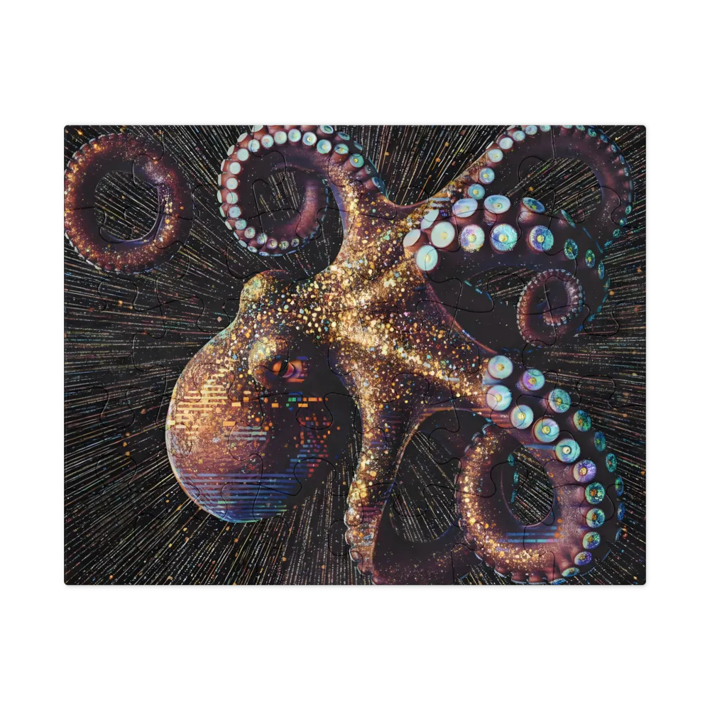 Starlit Octopus 
 Jigsaw Puzzle in Tin Box
