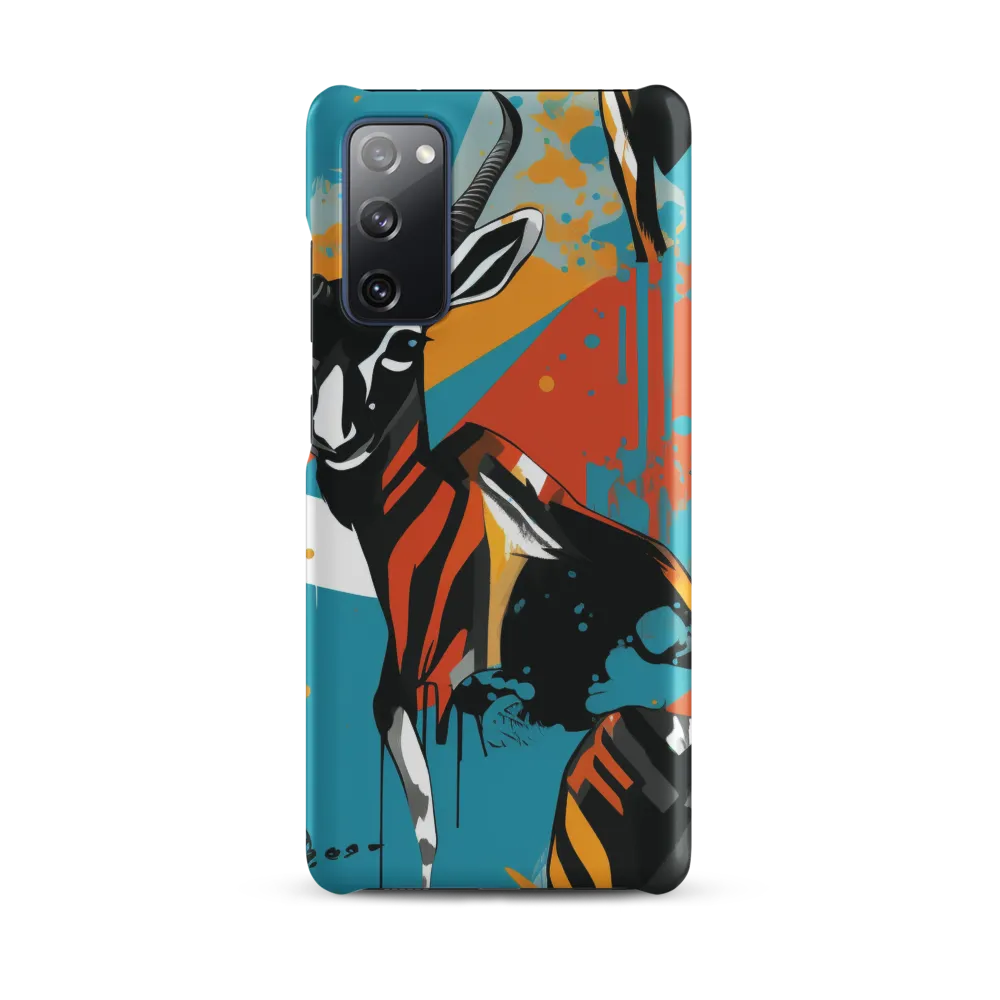 Dynamic Antelope in Vivid Abstract