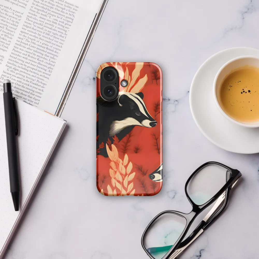 Whimsical Badger Dance | Phone Case |  16 | Snap Case | Glossy