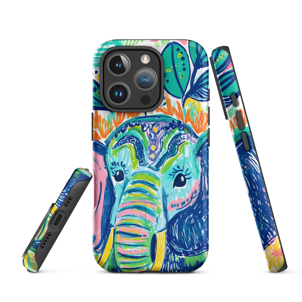 Whimsical Elephant Portrait | Phone Case |  16 Pro | MagSafe® Tough Case | Matte